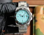 Copy Rolex Submariner DIW Aquamarine Blue Dial Solid Ceramic Bezel Watch